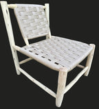 Fauteuil TAMA en fil tressé et bois brut Ma boutique