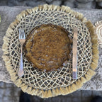 Sets de table TIFA, corde tressée et finitions dorées