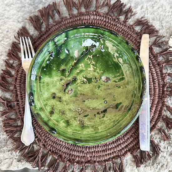 PLATO assiette en poterie de Tamegroute