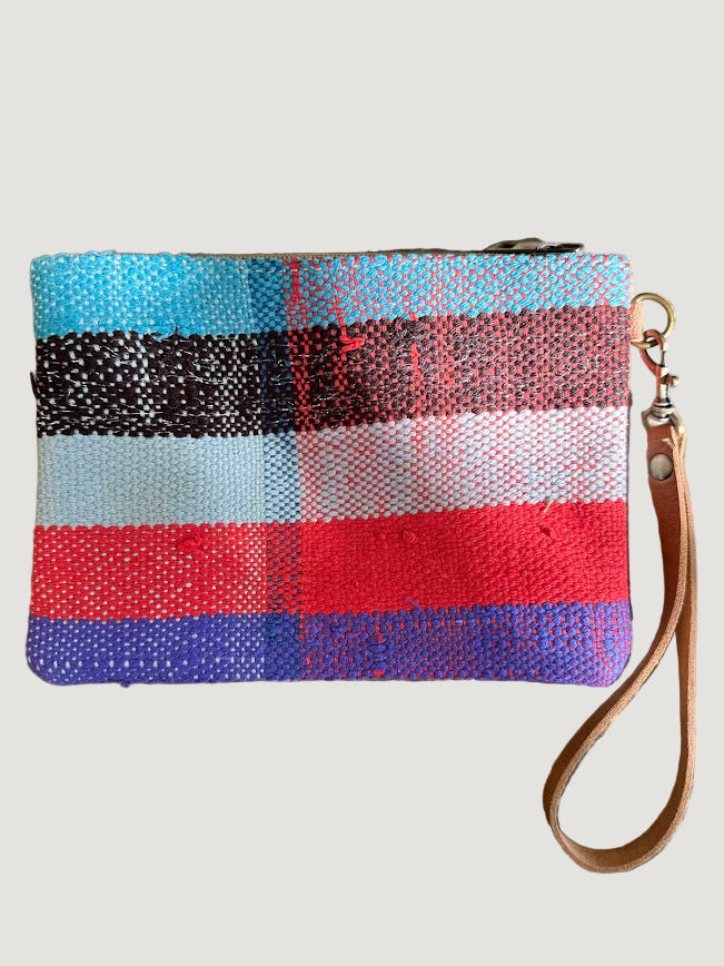 Pochette POKI 16 en tissu Haïk, pièce unique et colorée