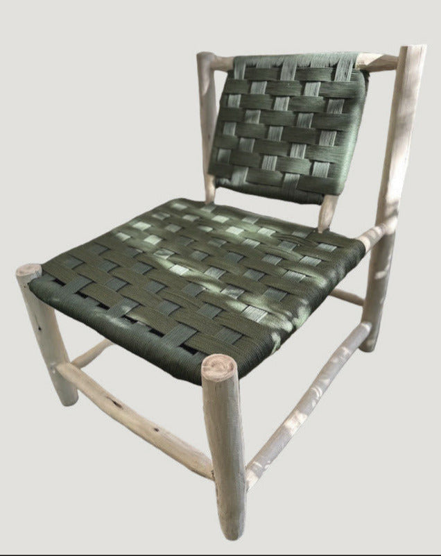 Fauteuil TAMA en fil tressé et bois brut Ma boutique