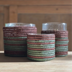 Bougie ODAJA, parfum Jasmin, panier en raphia tressé, fait main – bougies artisanales ZliZ