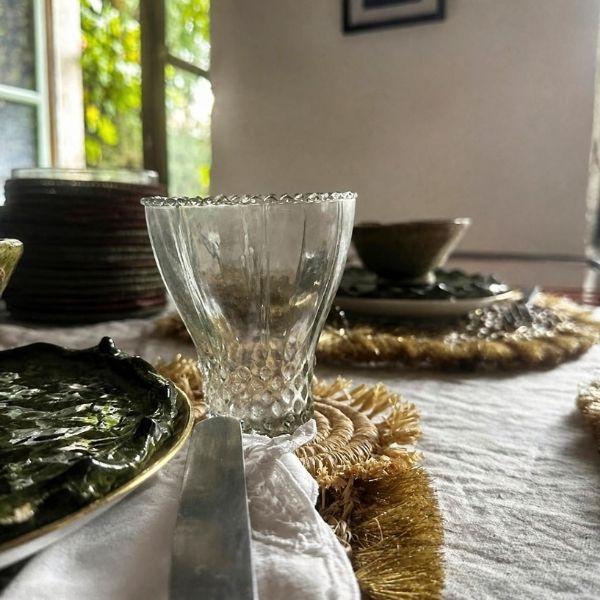 Sets de table TIFA, corde tressée et finitions dorées Ma boutique
