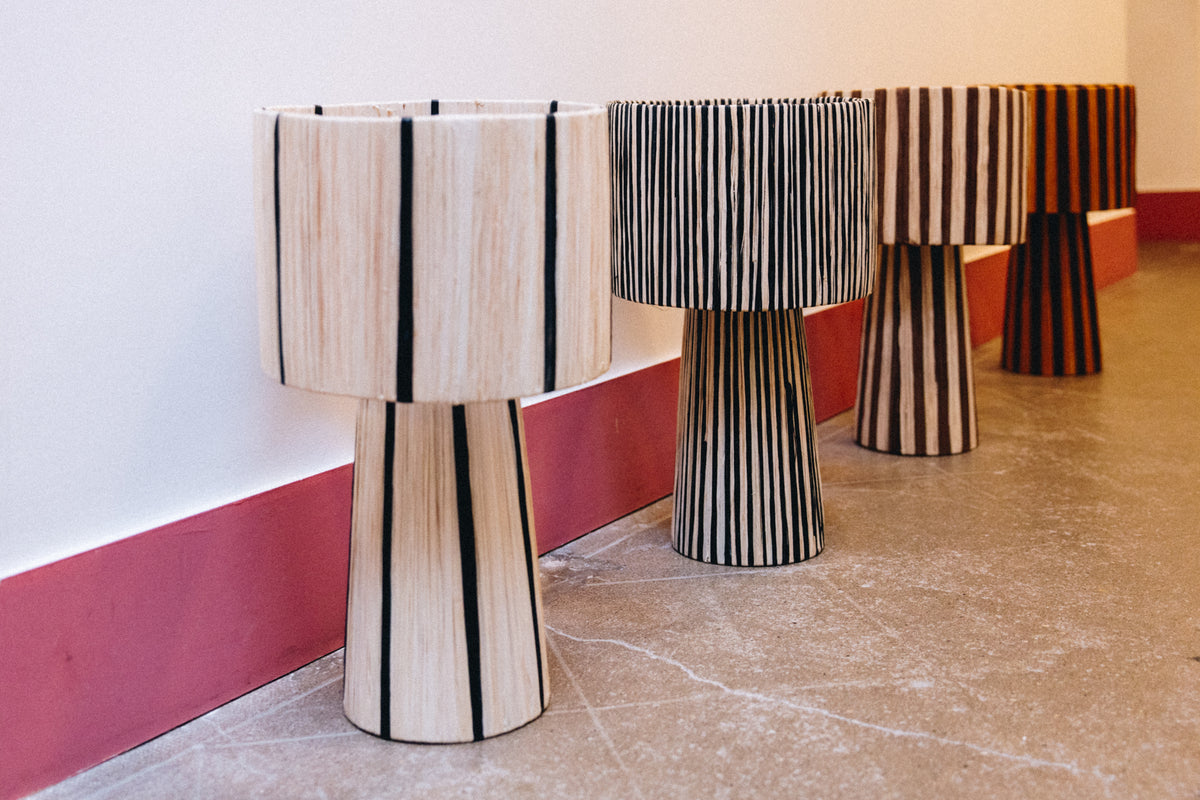 Lampes en raphia tressé ZliZ