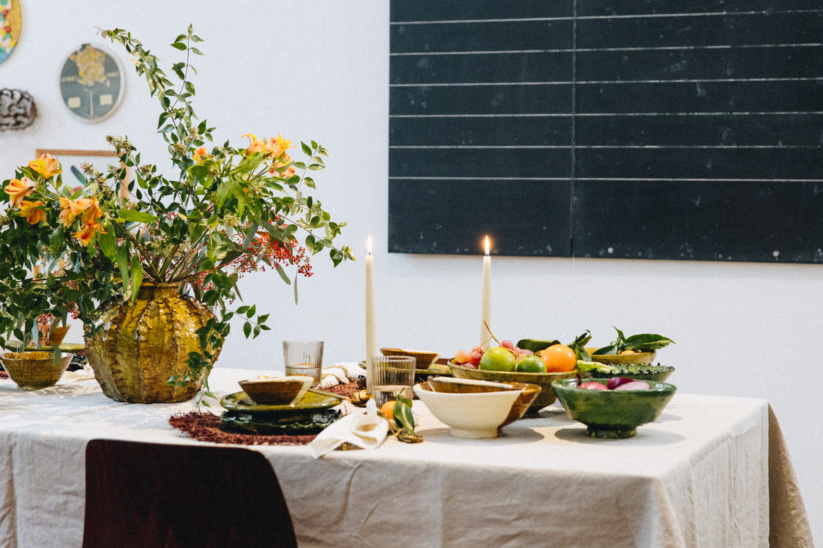 Table dressée avec la vaisselle de Tamegroute ZliZ